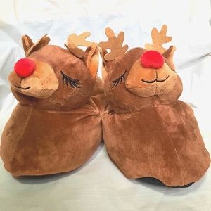 Brown Christmas Slippers